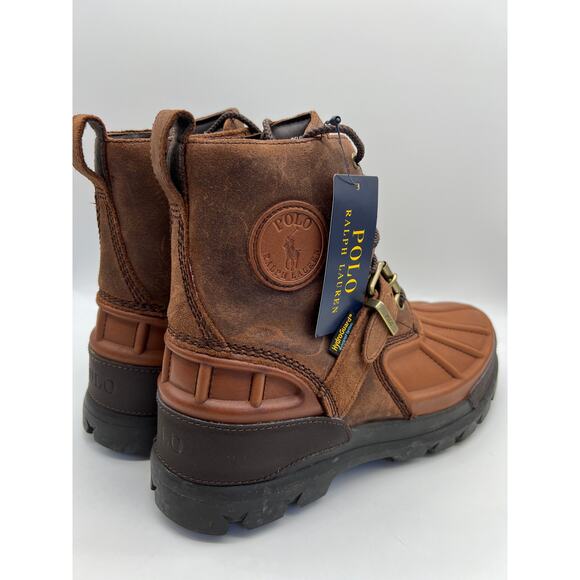 Polo Ralph Lauren Oslo High Waterproof Leather Suede Boots Men's Size 10.5D - Picture 6 of 11
